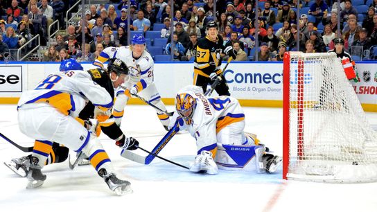 Penguins 'bend but don't break,' set stage for Carter's OT knockout taken in Buffalo, N.Y. (Penguins)